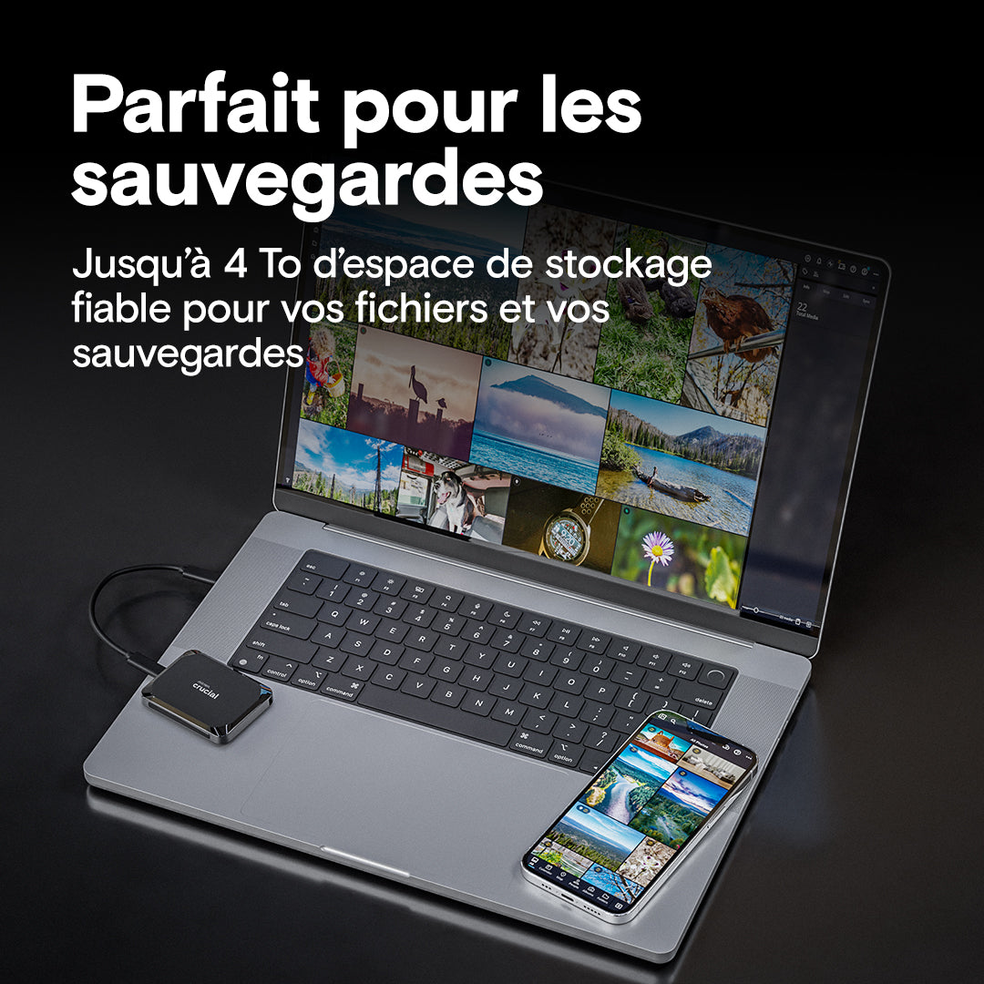 Crucial Disque Externe X9 2To SSD