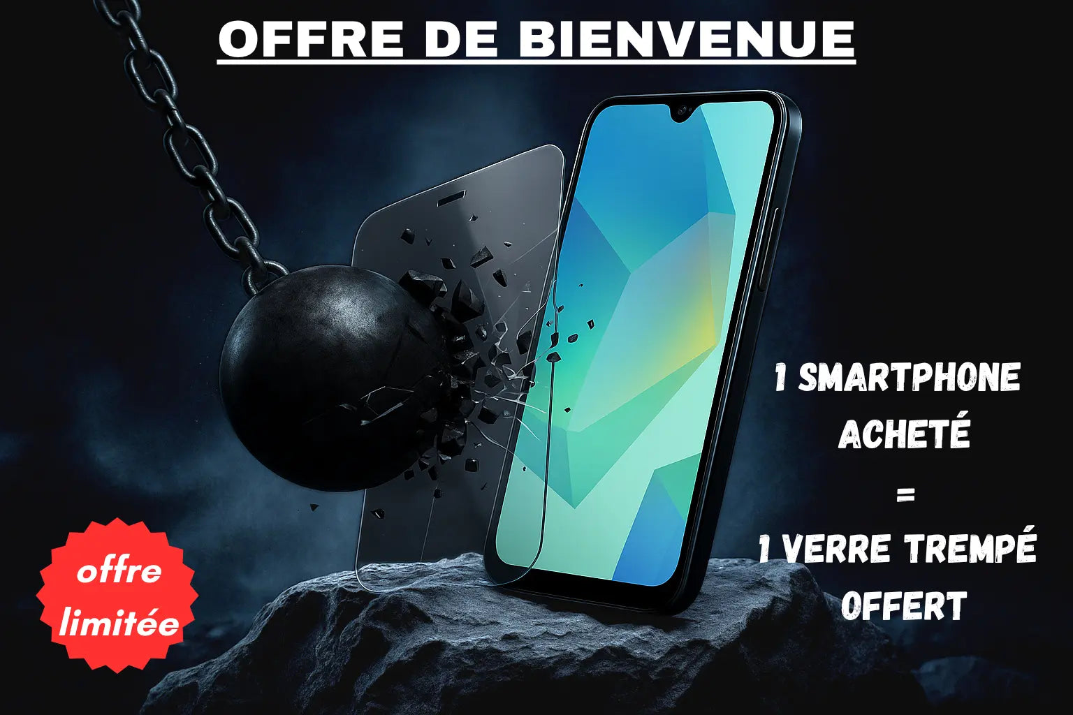 verre trempé offert